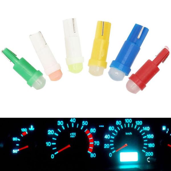 

emergency lights 1 pcs car bulb ceramic t5 led dashboard light makeup 1smd 3d astigmatism cob indicator
