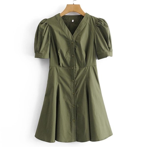 

summer cotton and spandex v-neck sheath elastic waist green solid sashes casual pullover women knee-length dress 210524, Black;gray