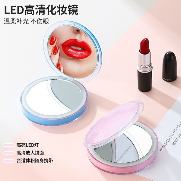 

mirrors luminous mini portable led round make-up folding small