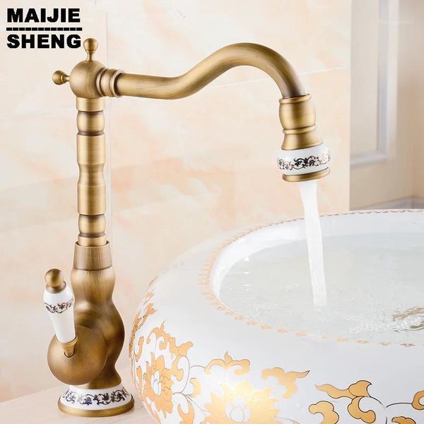 

bathroom sink faucets 2021 ceramic antique brass faucet blue and white porcelain vintage mixer tap1