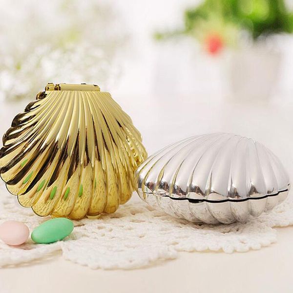 

gift wrap 10pcs fashion plastic candy box simple creative shell wedding party jewelry wholesale decorative