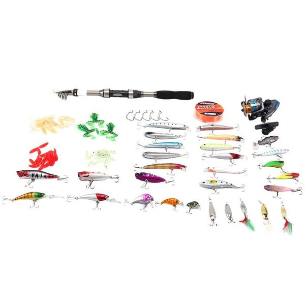 

boat fishing rods pro beros rod set carbon and spinning reel line with hooks lures accessories full kit