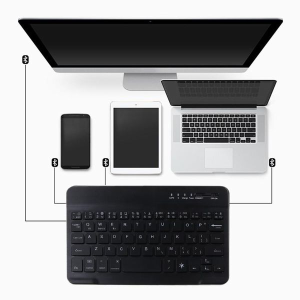 

keyboards 7.9" wireless ultra slim aluminum russian spanish bluetooth keyboard recharge