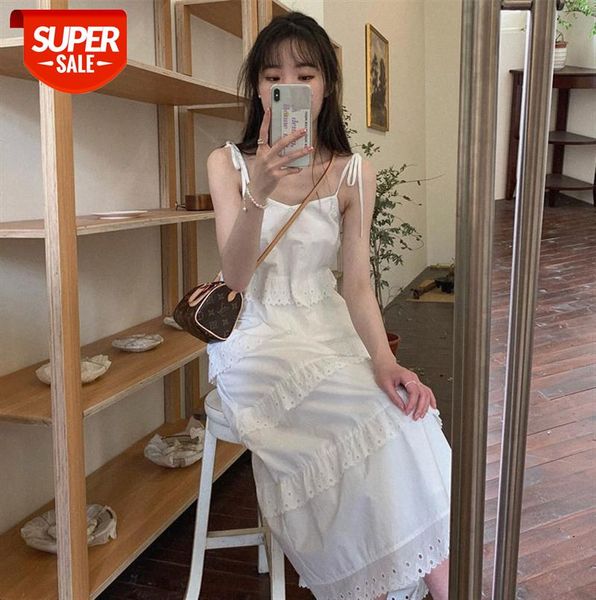 

net red dress female white long skirt temperament small french retro xiaozhong tea break #ka3d, Black;gray
