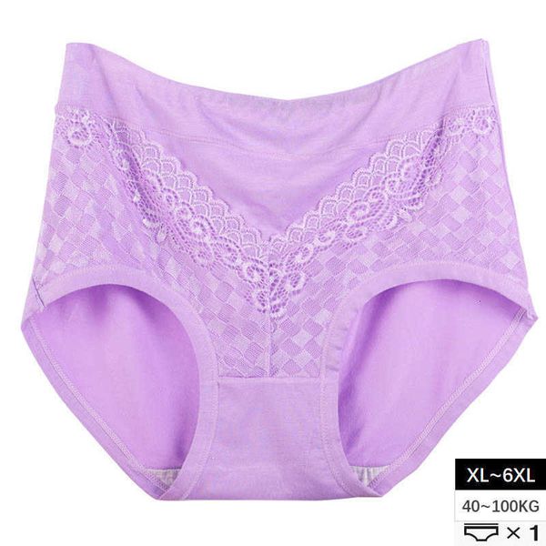 

women's panties xl~6xl summer modal briefs for women lingerie lace plus size underpants high waist breathable underwear female intimate, Black;white