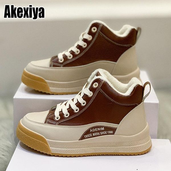 

boots women winter snow 2021 fashion high-shoes woman waterproof warm platform ankle boot female black bc2700