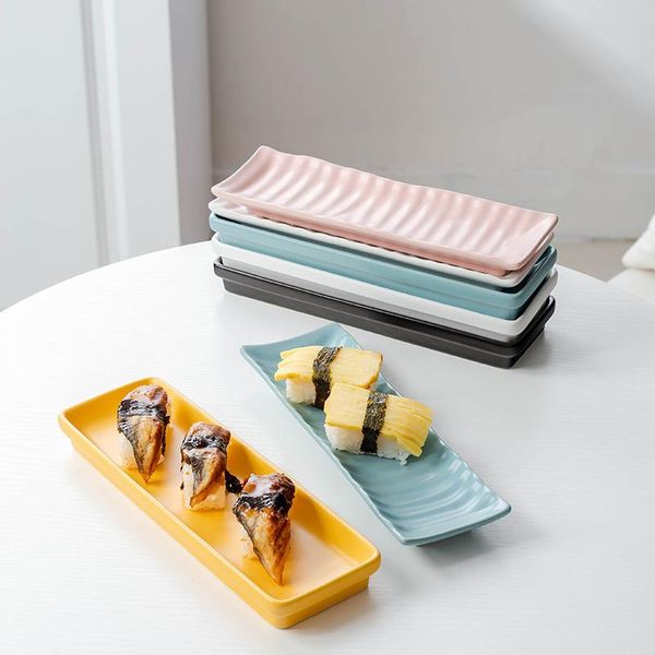 

dishes & plates nordic long plate ceramic rectangular flat western inventory heart sushi creative household
