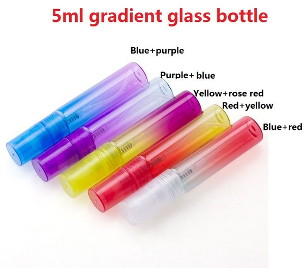 

5ml gradient glass spray packing bottle portable cosmetic perfume vial