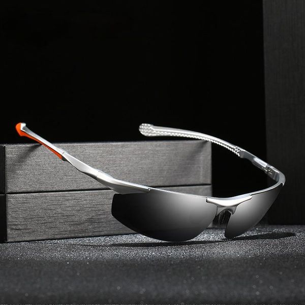 

sunglasses men's polarized aluminum magnesium colorful coating sun glasses driving outdoor fishing men uv400, White;black