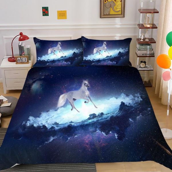 

bedding sets galaxy animals set bedroom decor boys kids girls teens gift duvet comforter cover 2/3 pieces bedspread with pillowcases