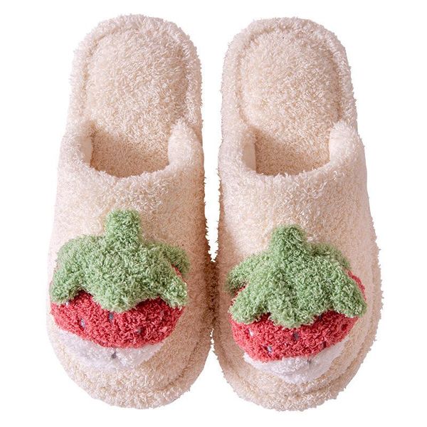 

slippers winter and warm lovely indoor couple plush cotton men women, Black