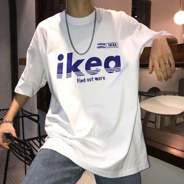 

ins men clothes simple t-shirt summer fashion short sleeve clothing womens oversized t-shirts lover hip hop rap urban streetwear men's, White;black