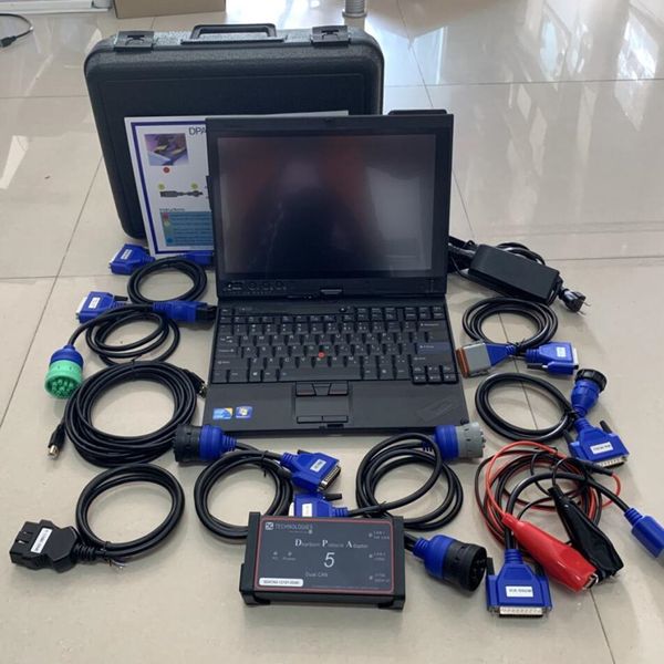 DPA5 Pro Dearborn protocolo Adaptador Truck Tool Tool Scanner Profissional Scanner completo com laptop toughbook x220t i5 4g Touch Screen HDD