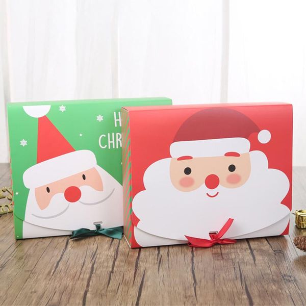 

gift wrap 10pcs merry christmas paper packaging box candy santa claus favor