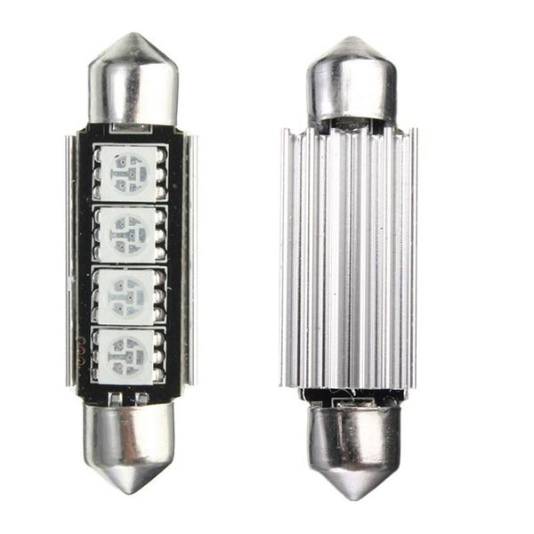 

2x red 4-smd led map/dome interior light bulb 42mm festoon 2.2w dv 12v bulbs