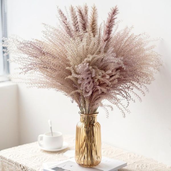 

decorative flowers & wreaths dried natural reed pampas decor flower bouquet grass home room wedding party decoration accessories flores deco