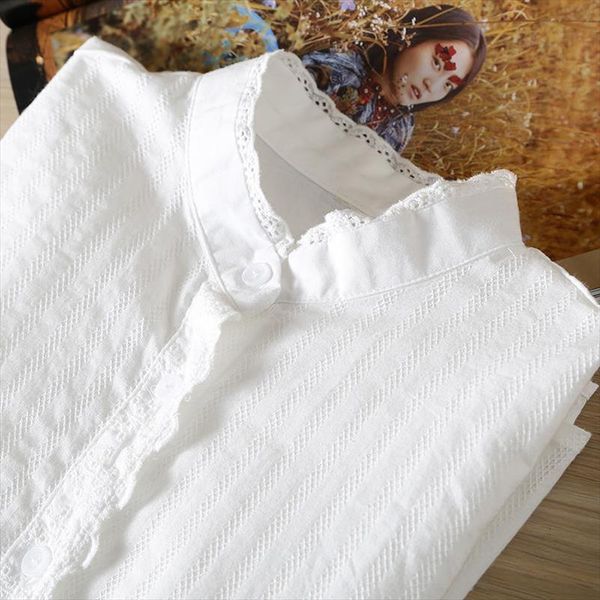 

hollow white long sleeved womens blouses spring blusas ropa de mujer