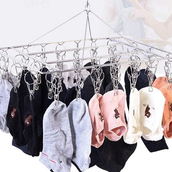 

sock drying racks laundry drip hanger rectangle with 30pcs pegs indoor outdoor clothesline hanging dryer clothespins baby hangers &