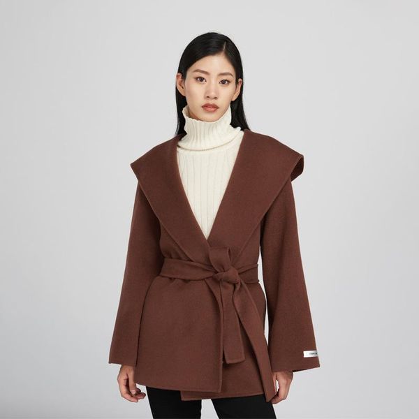 

women's wool & blends 2021 llp winter coat women elegant womens clothes for, Black