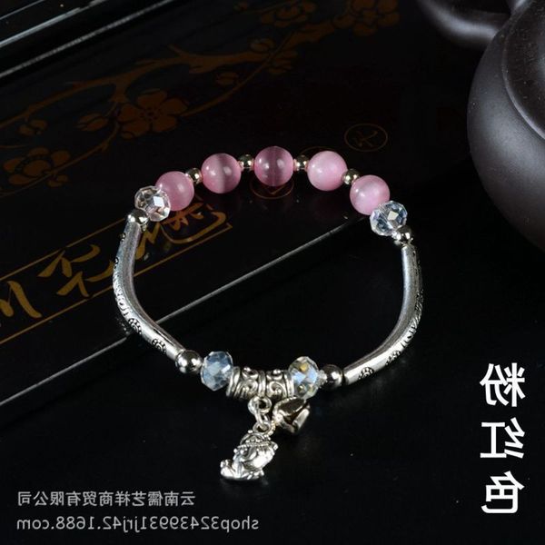 

hand catenary handmade jewelry crystal opal bracelet jewelry female, Black