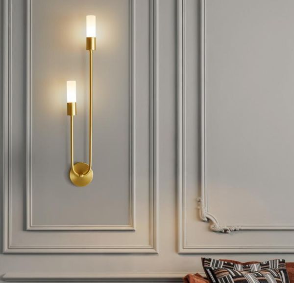 

wall lamp modern led nordic brass bedroom bedside reading lamps corridor stairs aisle bracket light home decoration luminaire