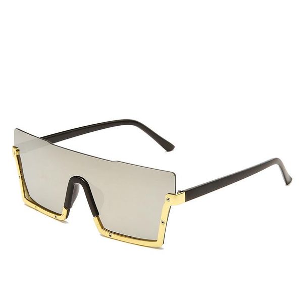 

sunglasses 2021 gradient semi-rimless oversize brand designer sun glasses men and women traveling fishing uv400 goggles, White;black