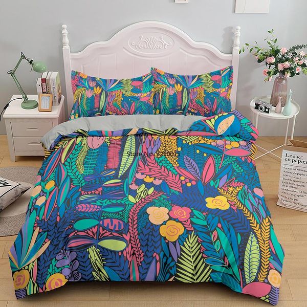 

bedding sets tropical leaf floral duvet cover nordic style set comforter quilt covers and pillowcase euro size