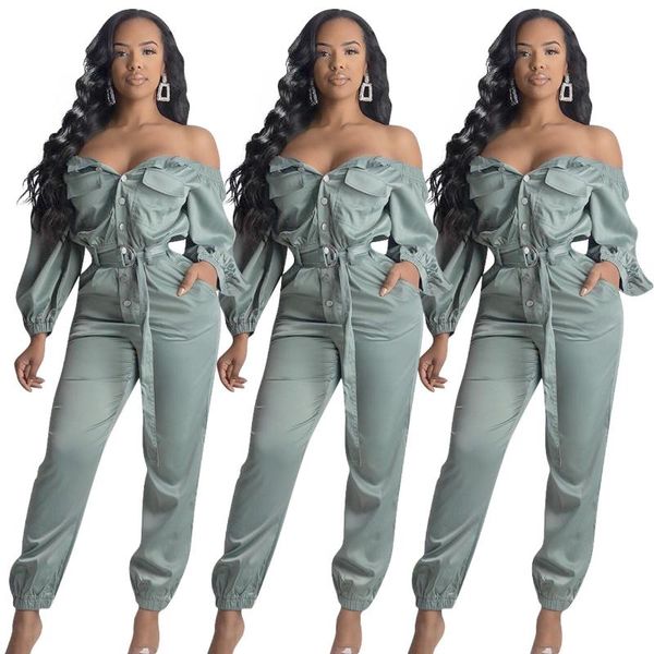 

women's leggings women casual streetwear off shoulder bow jumpsuits autumn solid loose ankle-length pants plus size workwear style, Black