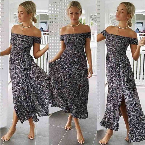 

slash neck boho maxi dress summer women elegant short sleeve casual red dress loose women clothes long dresses vestido, Black;gray