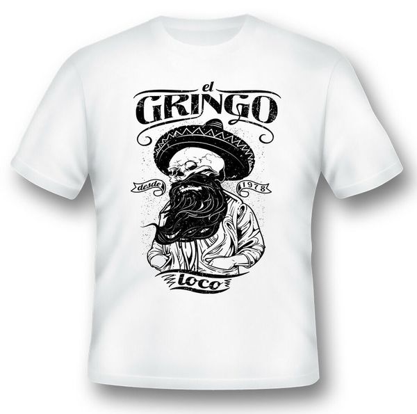 

el gringo loco black or white tee, White;black