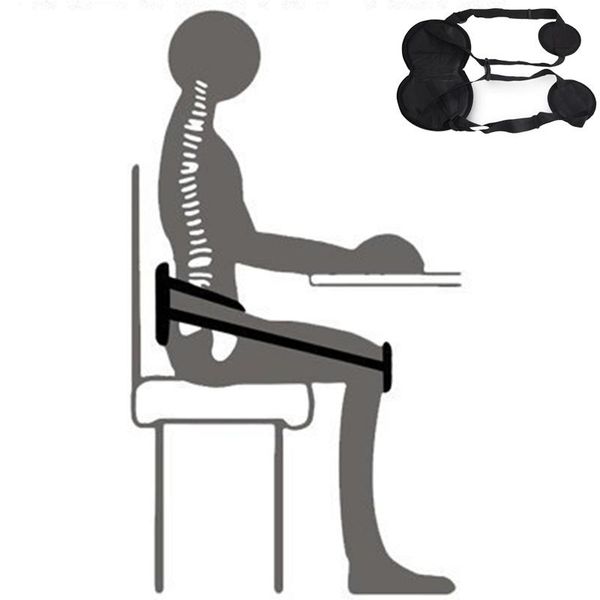 

sitting posture correction belt clavicle support waist protect spine braces supports back corrector, Black;gray