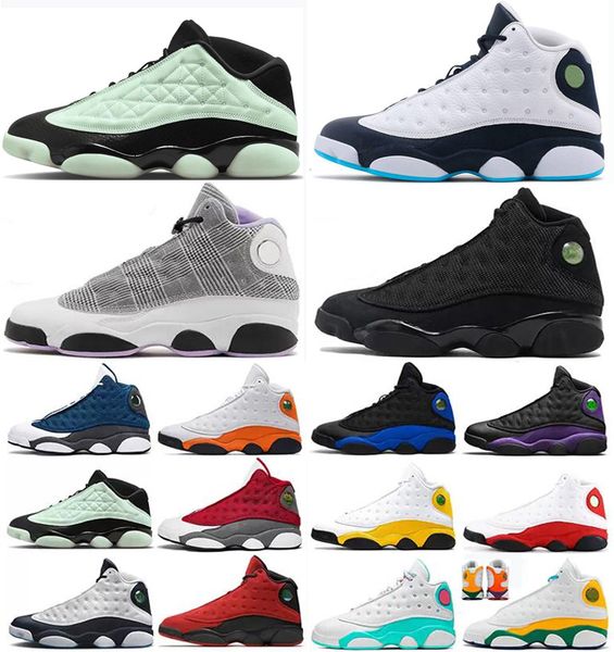 

2022 jumpman 13 13s basketball shoes houndstooth starfish lucky green red flint reverse he got game bred men women trainers sneakers size 36, Black
