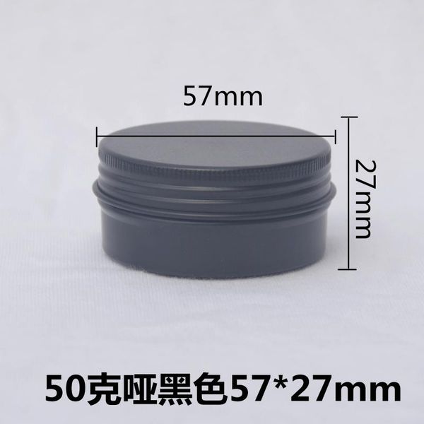 

storage bottles & jars 50pcs100pcs 50g matte black screw thread aluminum jar cosmetic face lotion metal tin pot candles crafts box