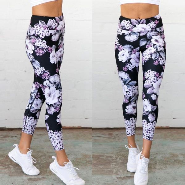 

women's leggings sports pants seamless sport women fitness legging print running elastic workout leggins, Black