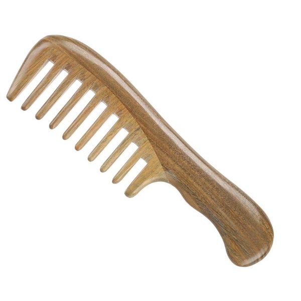 

hair brushes sandalwood comb women men home travel wood anti-static fine-tooth wooden handles daily use combs, Silver