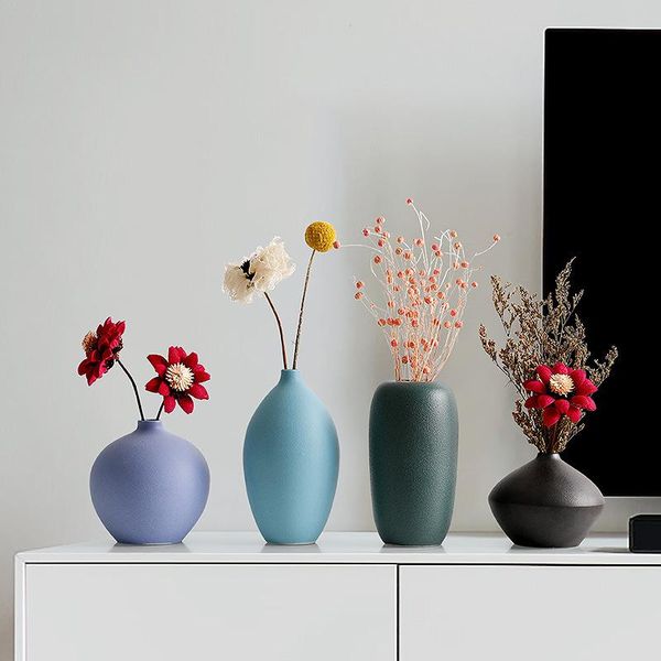

mini plant dry flower vase modern ceramic living room decor aesthetic nordic office geometric wazony home decoration bi50vs vases