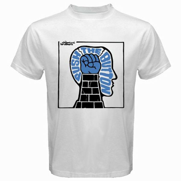 

the chemical brothers men's white t-shirt size s to 3xl, White;black