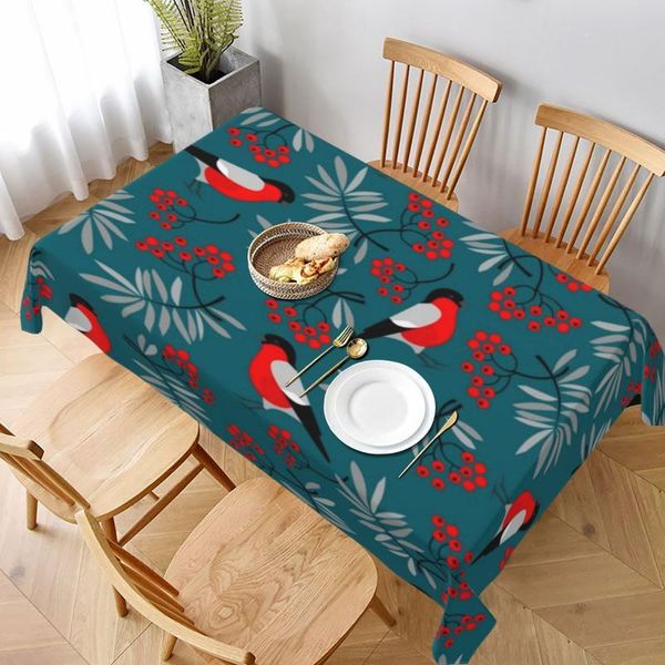 

table cloth holiday bullfinch bird pattern tablecloth print decoration coffee waterproof tablecloths dining tableclot