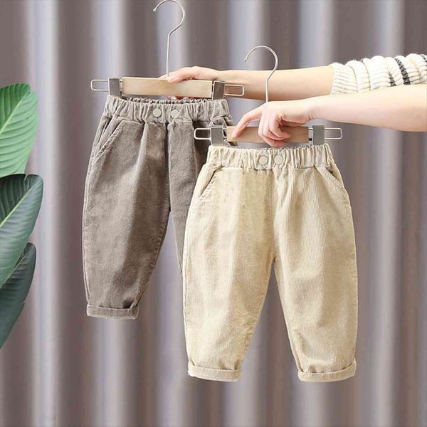 

spring elastic waist corduroy pants loose harem kids boys cargo 4 colors solid for 1 2 3 years, Blue