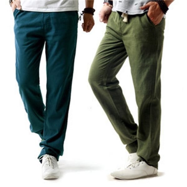 

2015, in the main products of flax leisure pants are straight elastic waist men's and feiyao linen, Black