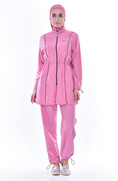 

minahill hijab swimwear 2011-08 dry rose women's, White;black