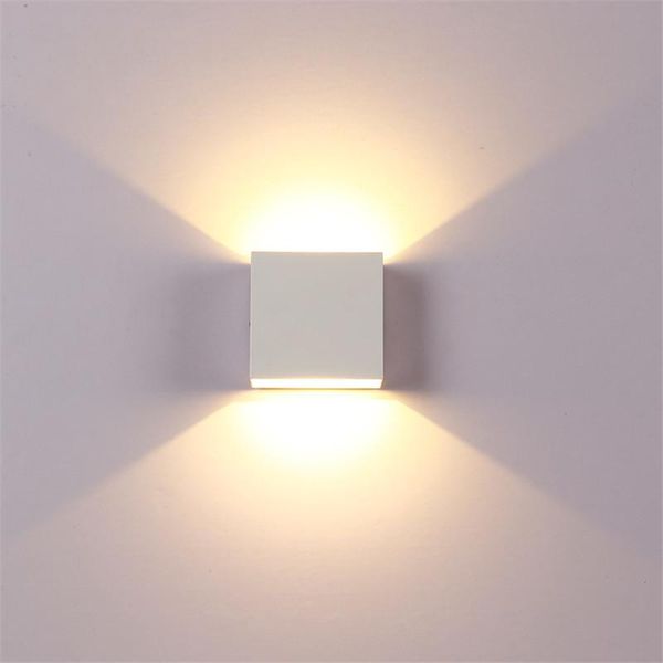 

wall lamp dimmable 6w living room led luminaire aisle sconce bedroom lights white/black color