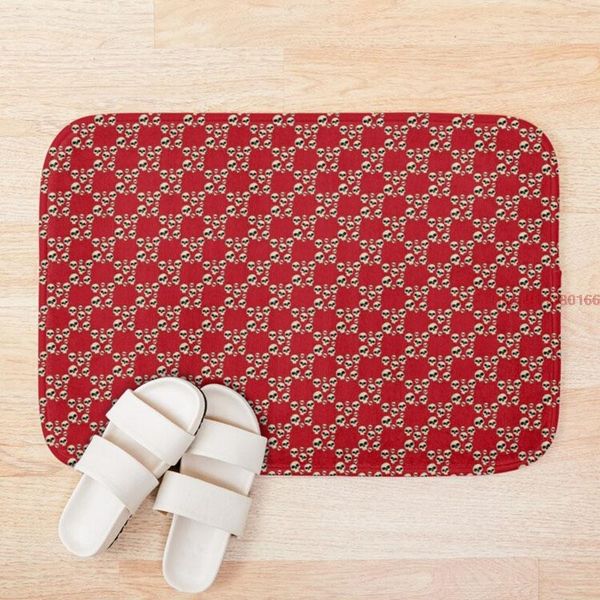 

mat skulls pattern bathroom set bath carpet color painted floor non-slip shower room mats flannel