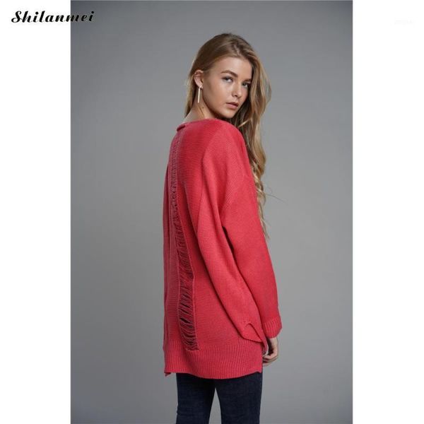 

women's sweaters 2021 v neck red solid women pullovers loose knitted autumn clothing casual oversized plus size pull, White;black