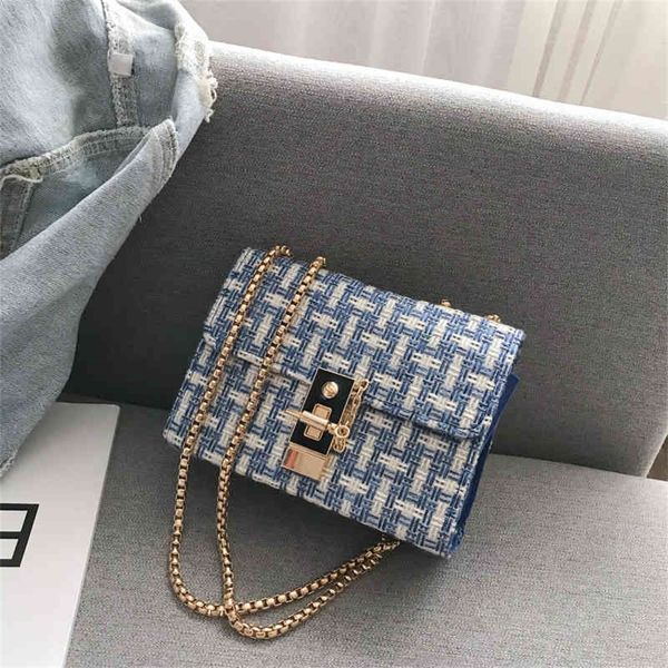 

designer sale mini bag women's new korean versatile messenger single shoulder cloth bag chain bar fashion leisure small square bag