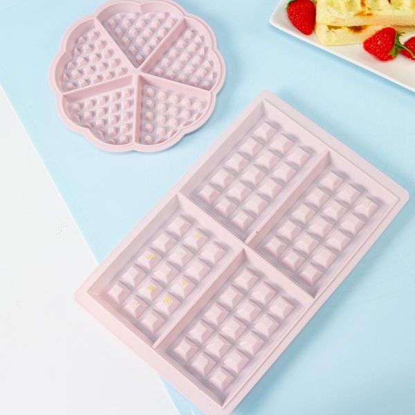 

baking moulds silicone waffle mold round bread oven tool household maker bakeware molde silicona kitchen accessories eb50hf