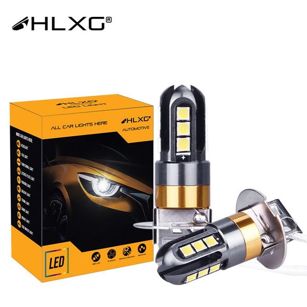 

car headlights h3 led 3030 smd fog lamp driving bulb 12v white 6000k replacement accessories auto motorcycle running lights hlxg