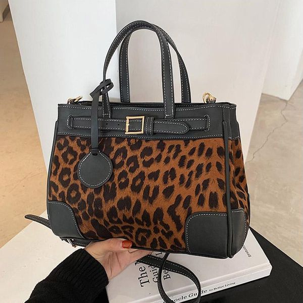 

evening bags 2021 winter big capacity leopard handbags for women luxury fashion zebra pattern messenger shoulder bag high quality