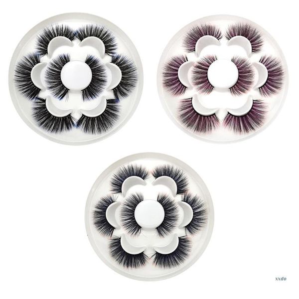 

false eyelashes 4 pairs natural fashion women 3d imitation mink thick long makeup eye lashes