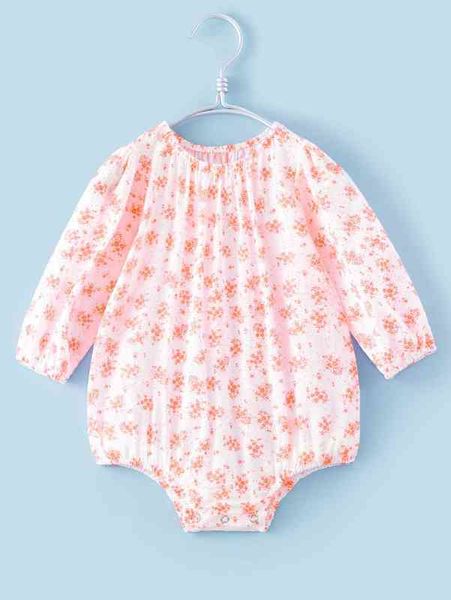 

baby ditsy floral print bodysuit she, Blue